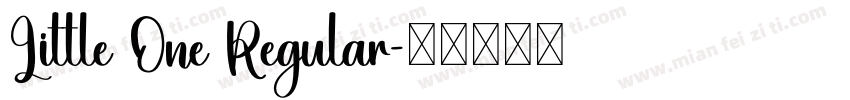Little One Regular字体转换